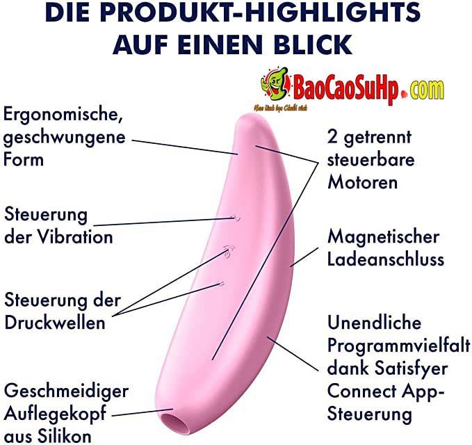 Máy rung Satisfyer Curvy 3+ điều khiển App kích thích cực mạnh