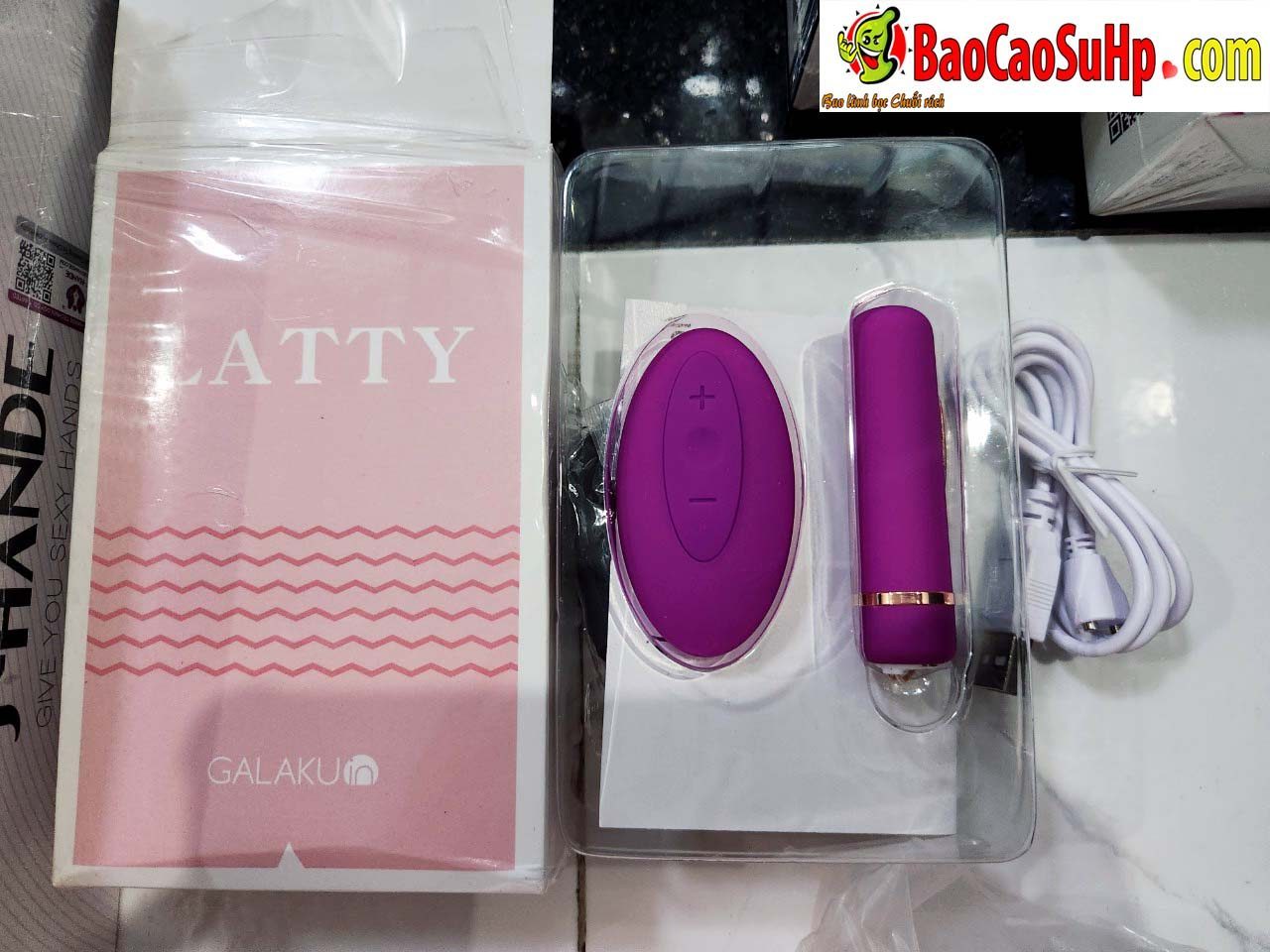 Trứng rung Galaku Purple điều khiển từ xa kích thích đa năng