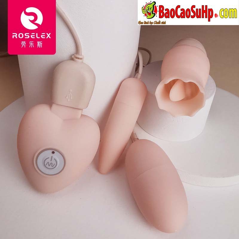 Trứng rung ROSELEX Honey 3 quả sạc USB lưỡi liếm đa năng giá tốt