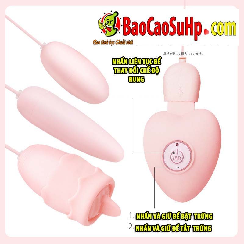 Trứng rung ROSELEX Honey 3 quả sạc USB lưỡi liếm đa năng giá tốt