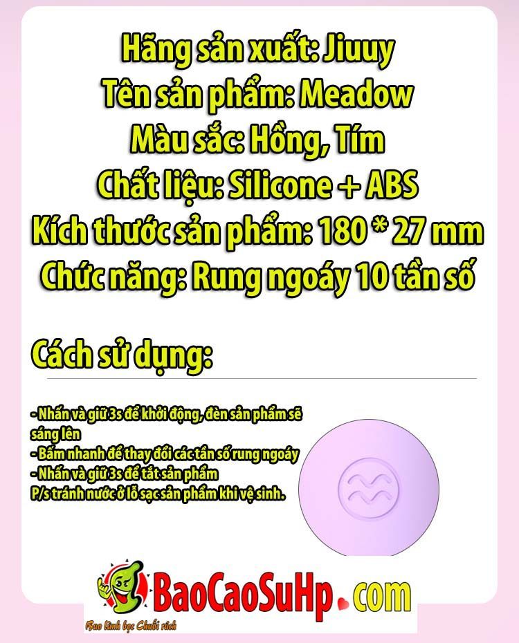 que rung Juiuy Meadow 20 - Máy rung âm đạo kích thích điểm G nhỏ rung ngoáy Juiuy Meadow
