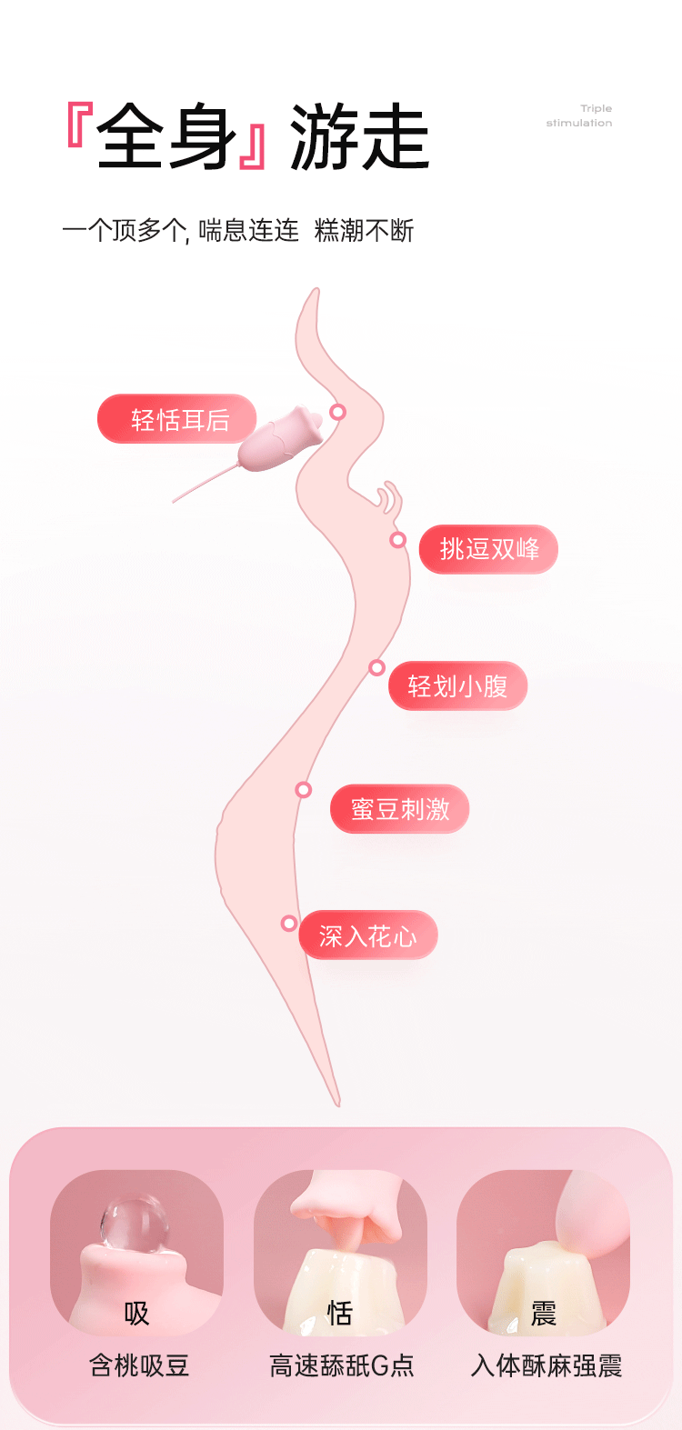 03 02 - Trứng 3 quả Mizzzee Godiva rung liếm hút điều khiển dây.