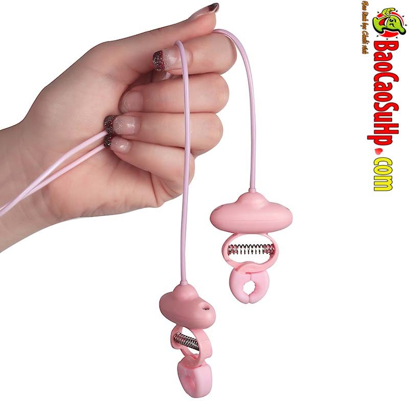 Bộ kẹp núm vú mềm mại điều khiển vòng cổ kiểu BDSM độc đáo