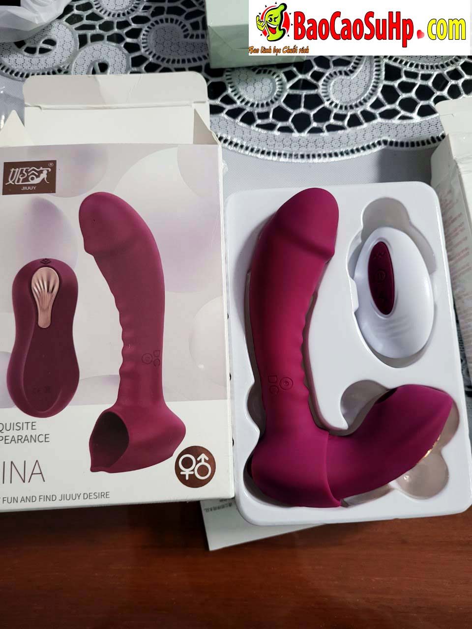 Trứng rung quần lót điều khiển từ xa Gina màu đỏ lãng mạn và mạnh mẽ