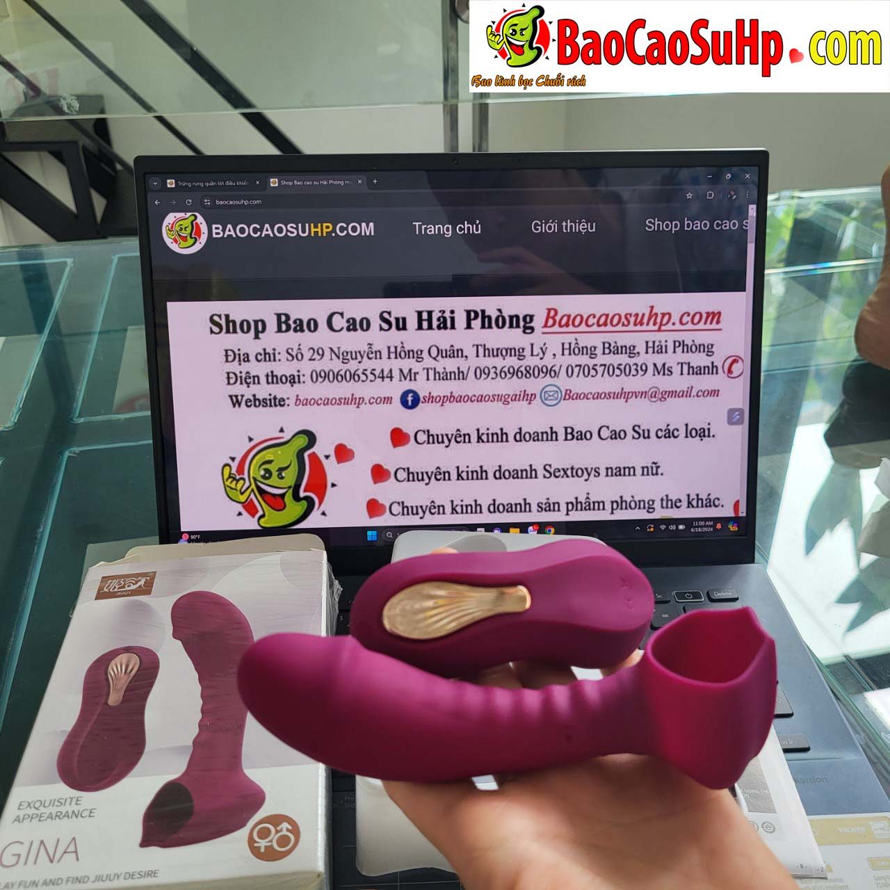 Trứng rung quần lót điều khiển từ xa Gina màu đỏ lãng mạn và mạnh mẽ