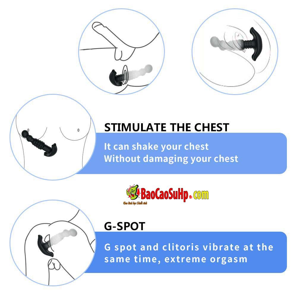 Máy massage tiền liệt tuyến nam Abake điều khiển không dây kích thích