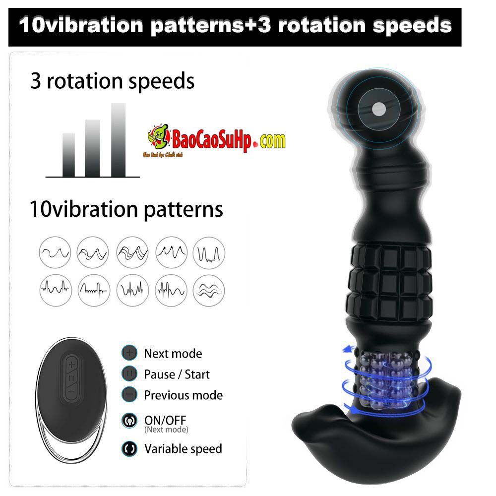 Máy massage tiền liệt tuyến nam Abake điều khiển không dây kích thích