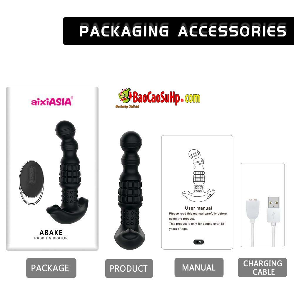 Máy massage tiền liệt tuyến nam Abake điều khiển không dây kích thích