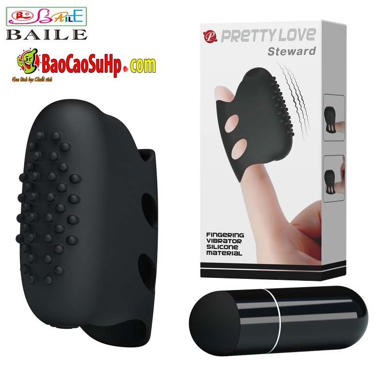 Trứng rung ngón tay Baile 14438 Interfinger chống nước, siêu mềm