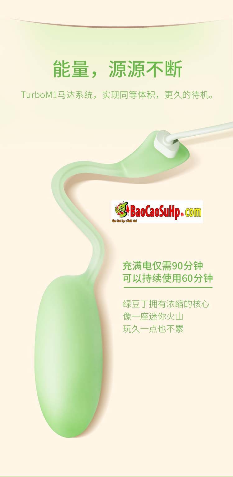 Trứng rung Mizzzee Green Bean điều khiển không dây kích thích