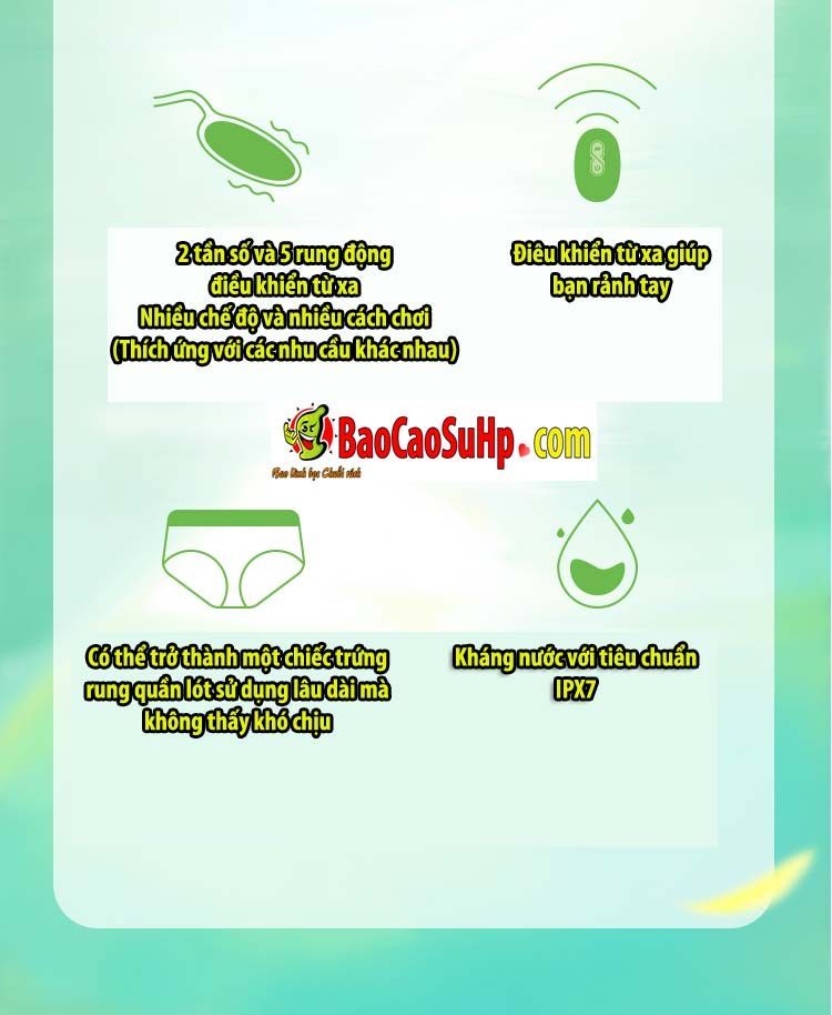 Trứng rung Mizzzee Green Bean điều khiển không dây kích thích