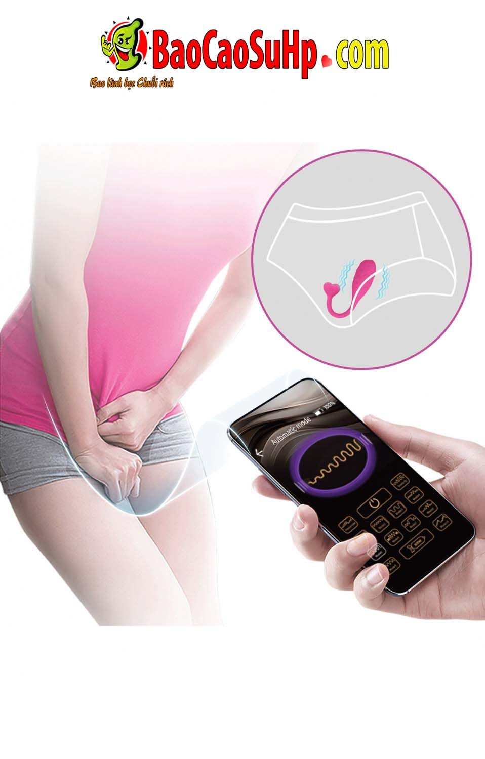 Trứng rung điều khiển App Prettylove Fisherman sần lực rung hiện đại
