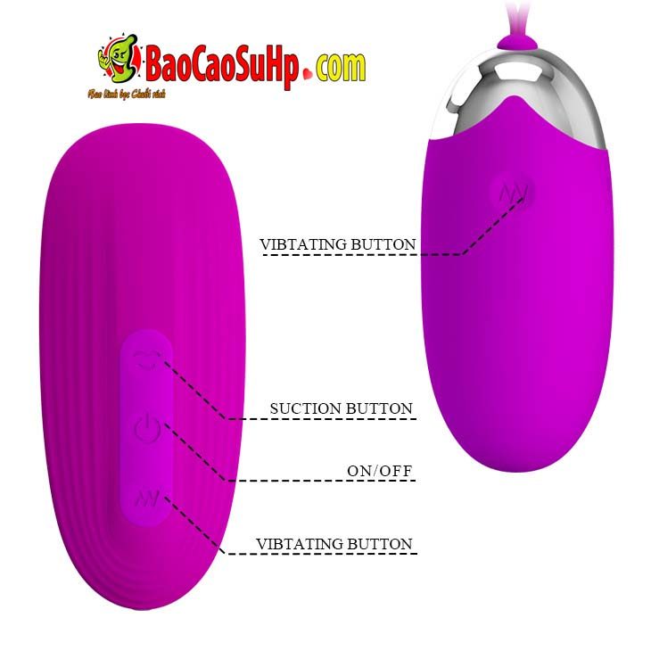 trung rung Baile Prettylove Patilla Silicon 10 - Bộ trứng rung hút Điều Khiển Từ Xa 2 quả Baile Prettylove Orthusy Silicon Sạc Cho Nữ 14901W
