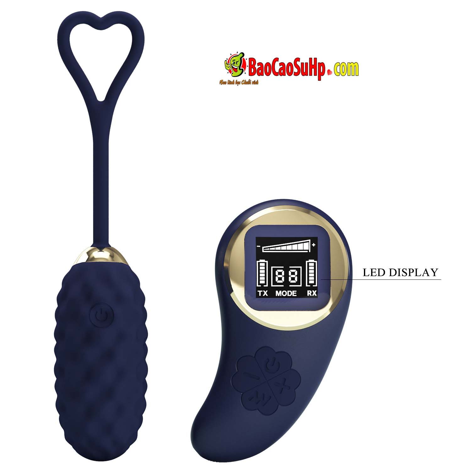 trung rung Silicone Baile Prettylove Blue Vivlan 5 - Trứng rung điều khiển từ xa Silicone Baile Prettylove Blue Vivlan