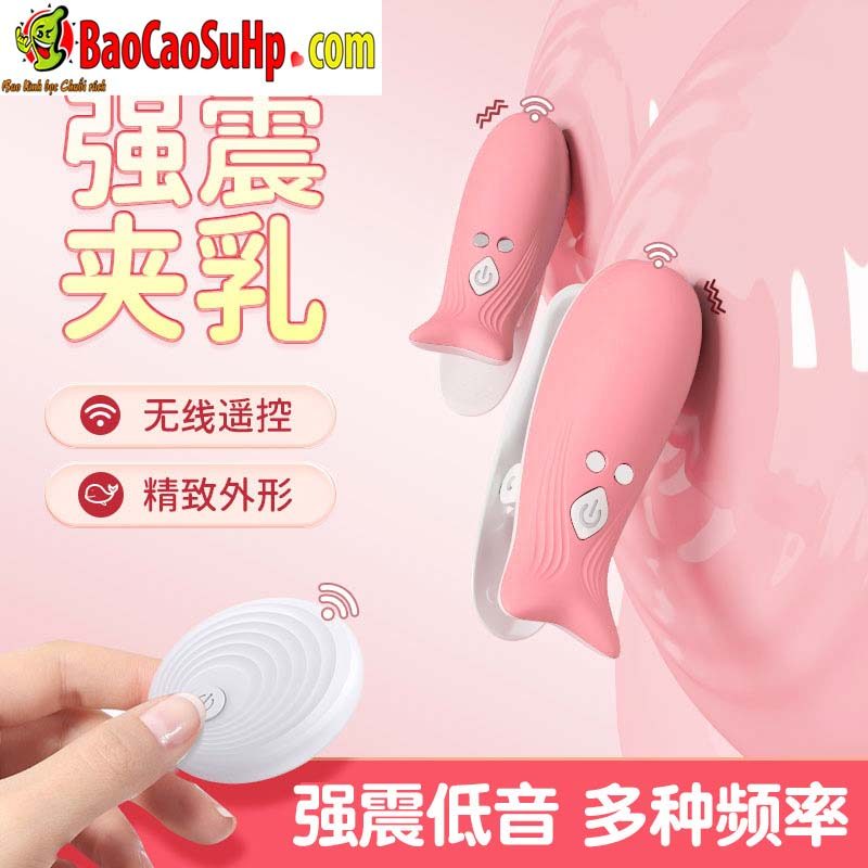 Kẹp ti Jiuuy Mini Dolphin đa tần số massage ngực siêu cấp