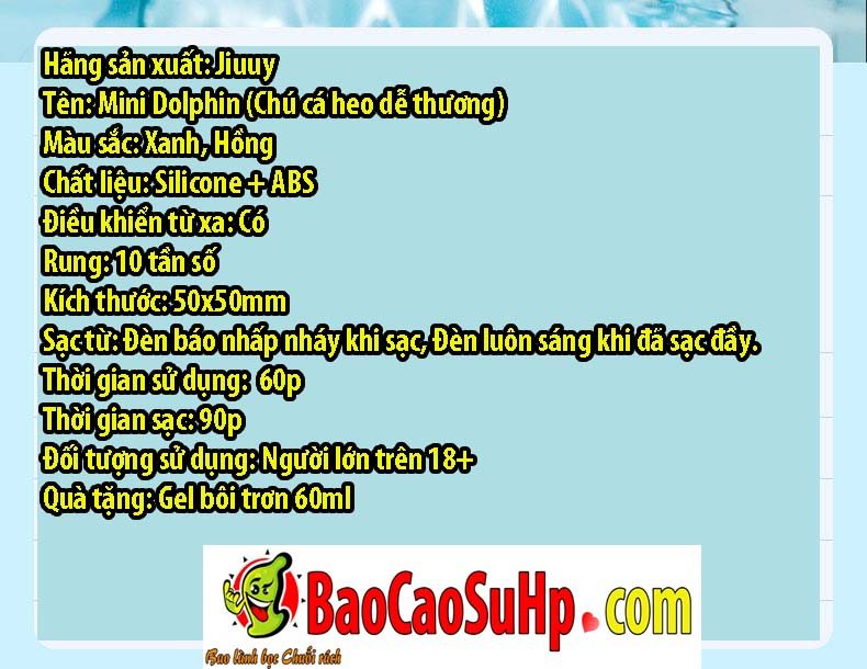 Kep ti dieu khien tu xa Jiuuy Mini Dolphin 19 - Kẹp ti điều khiển từ xa Jiuuy Mini Dolphin đa tần số massage ngực