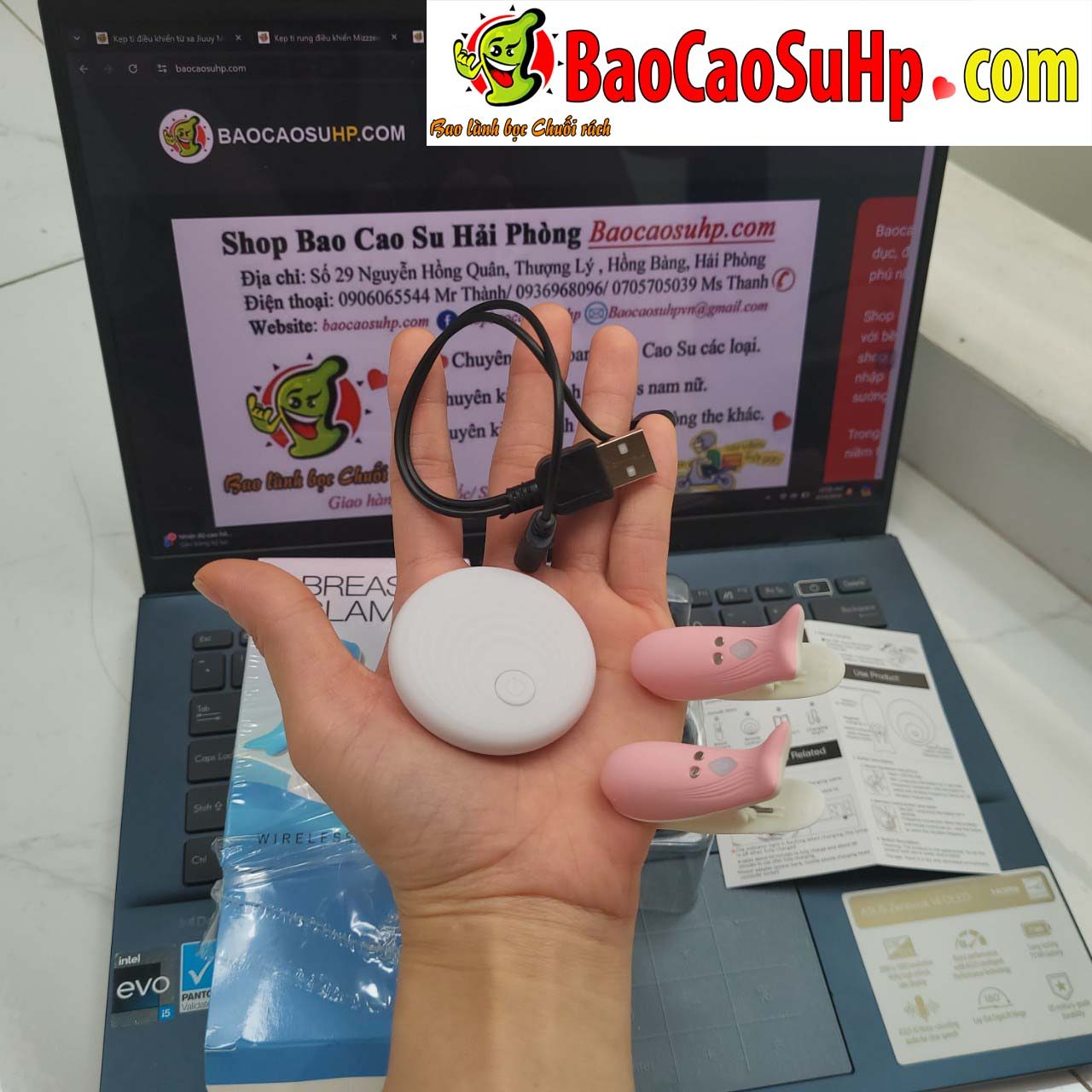 Kep ti dieu khien tu xa Jiuuy Mini Dolphin da tan so massage nguc 2 - Kẹp ti điều khiển từ xa Jiuuy Mini Dolphin đa tần số massage ngực