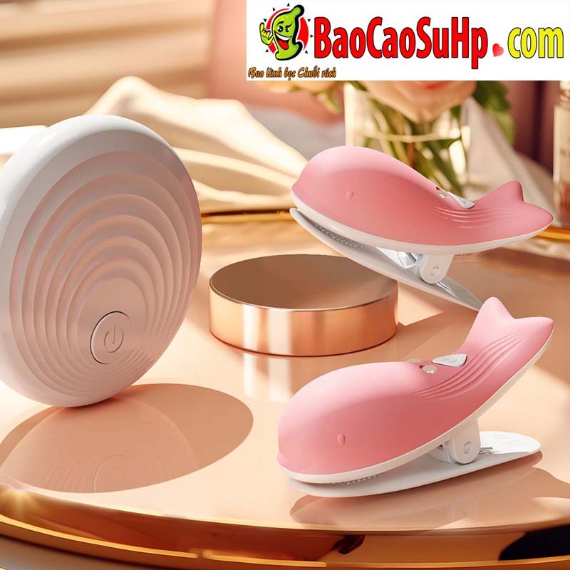 Kẹp Ti Điều Khiển Từ Xa Jiuuy Mini Dolphin Đa Tần Số Massage