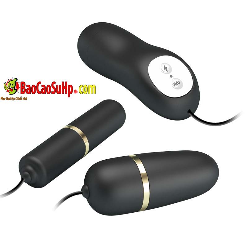 Bộ 2 trứng rung Prettylove Simulation 7 chế độ dây điều khiển từ xa