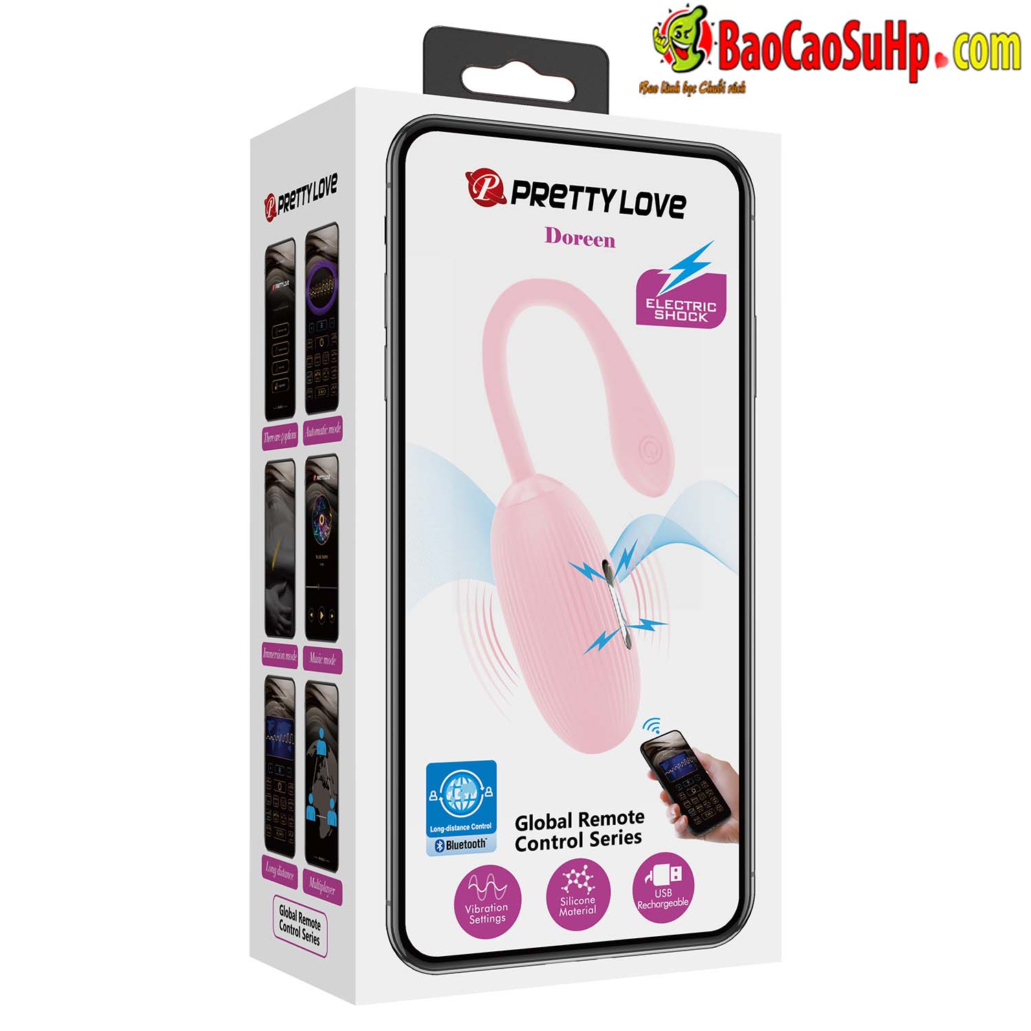 Trứng rung điều khiển App Prettylove Doreen sạc điện kích thích