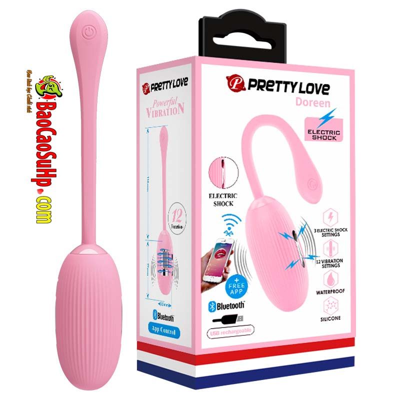 Trứng Rung APP Prettylove Doreen Phóng Điện Shock Sạc Lại Tiện Dụng