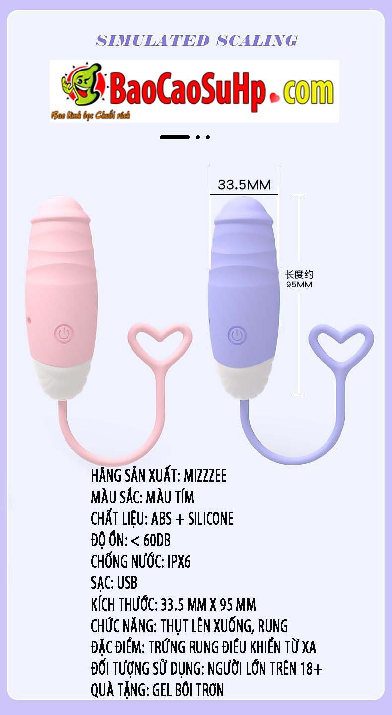 Trứng rung thụt Baby Hazel điều khiển từ xa tinh tế an toàn Trứng rung thụt Baby Hazel điều khiển từ xa tinh tế an toàn