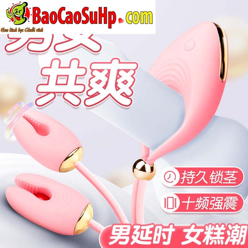 Vòng đeo dương vật Mizzzee Liv trứng rung kẹp ti siêu mạnh