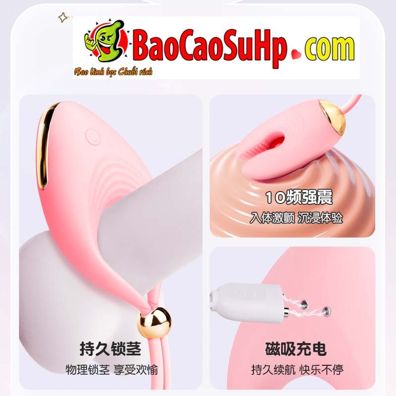 Vòng đeo dương vật kẹp ti trứng rung Mizzzee Liv kích thích cực đỉnh