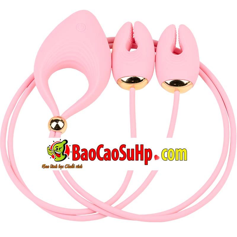 Vòng đeo dương vật kẹp ti trứng rung Mizzzee Liv kích thích cực đỉnh