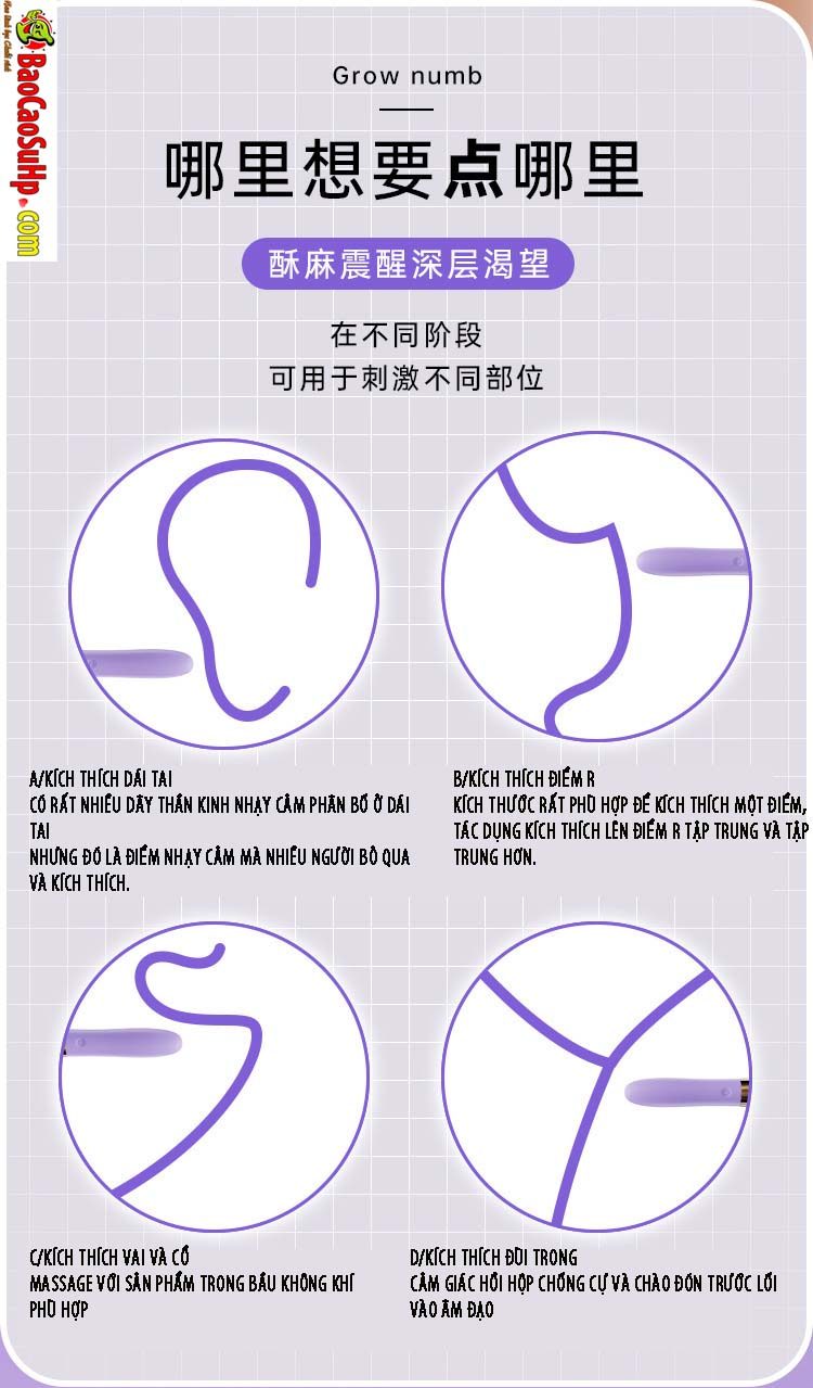 Máy rung tự động Roselex Desi mini phát nhiệt siêu mượt