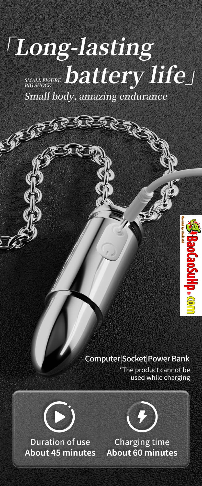 Trứng rung viên đạn inox COC SWAVE 10 chế độ rung mạnh mẽ Trứng rung viên đạn inox COC SWAVE 10 chế độ rung mạnh mẽ
