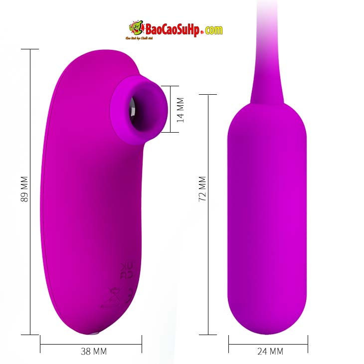 Bộ trứng rung đôi Prettylove Curupira cao cấp hút thổi kích thích