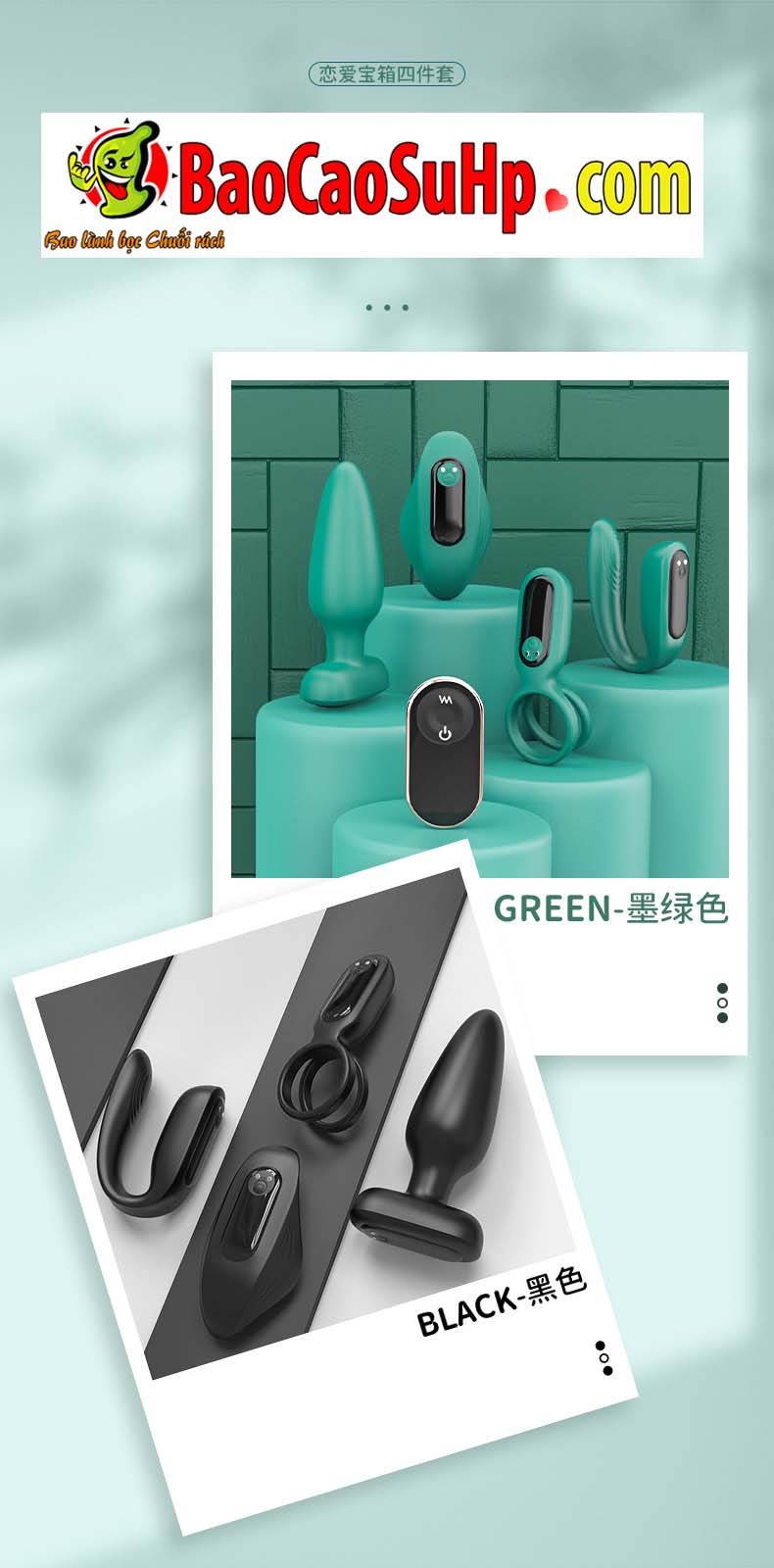 Bộ trứng rung hậu môn, vòng đeo dương vật Shande S429, kích thích