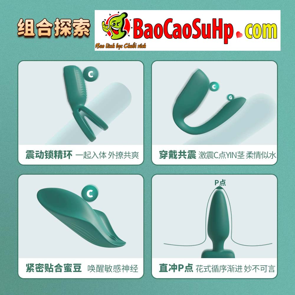 Bộ trứng rung hậu môn, vòng đeo dương vật Shande S429, kích thích