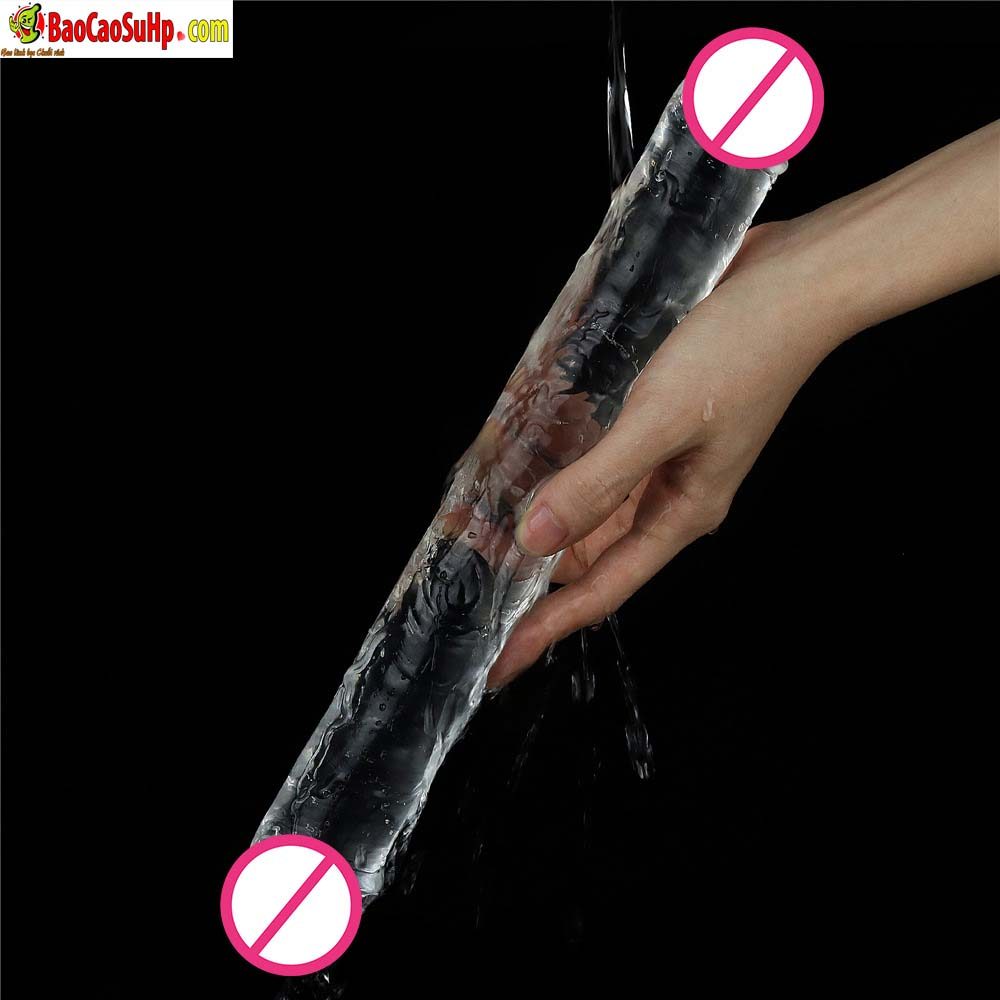 Dương vật giả hai đầu trong suốt Lovetoys USA kích thích đỉnh cao