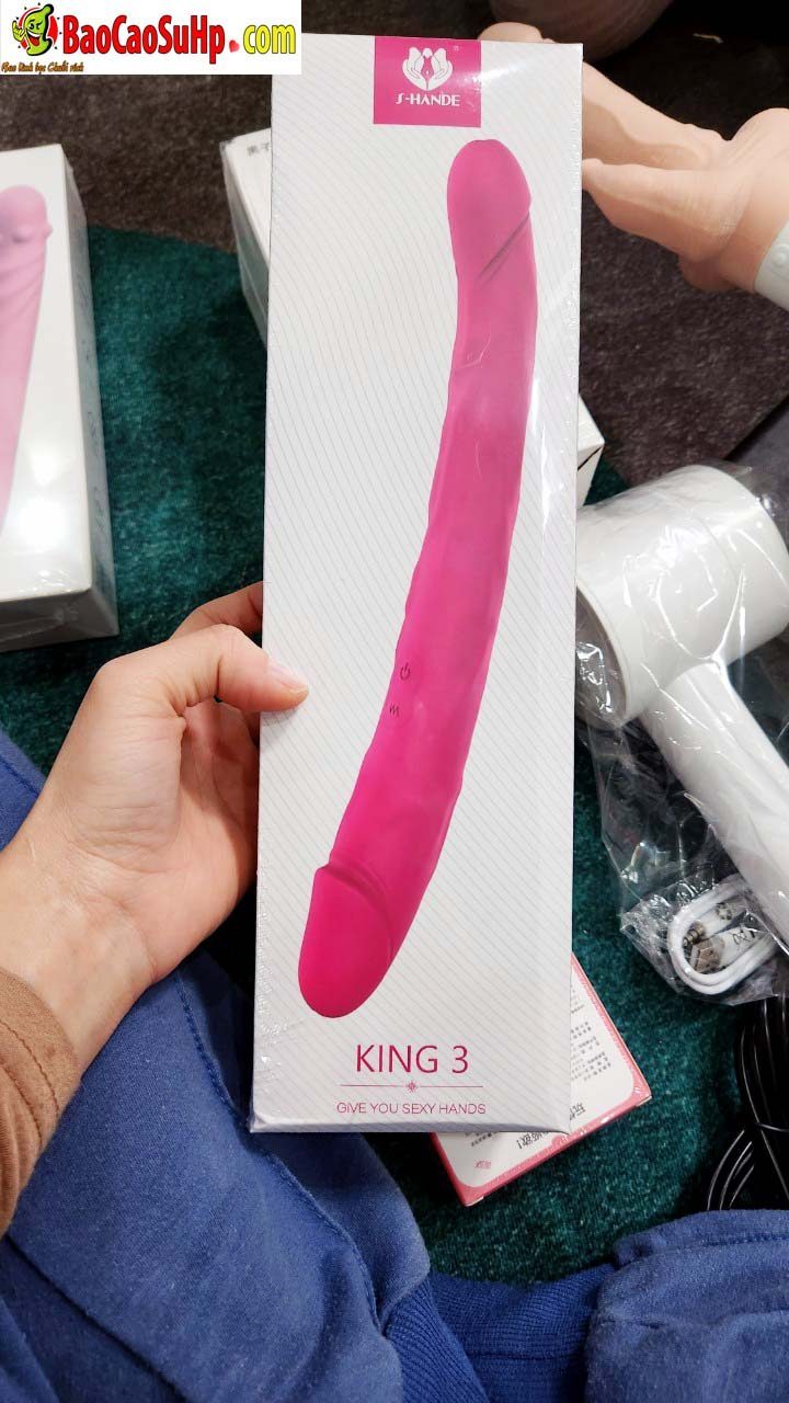 Dương vật silicone 2 đầu Shande S221 Lala rung đa chế độ kích thích