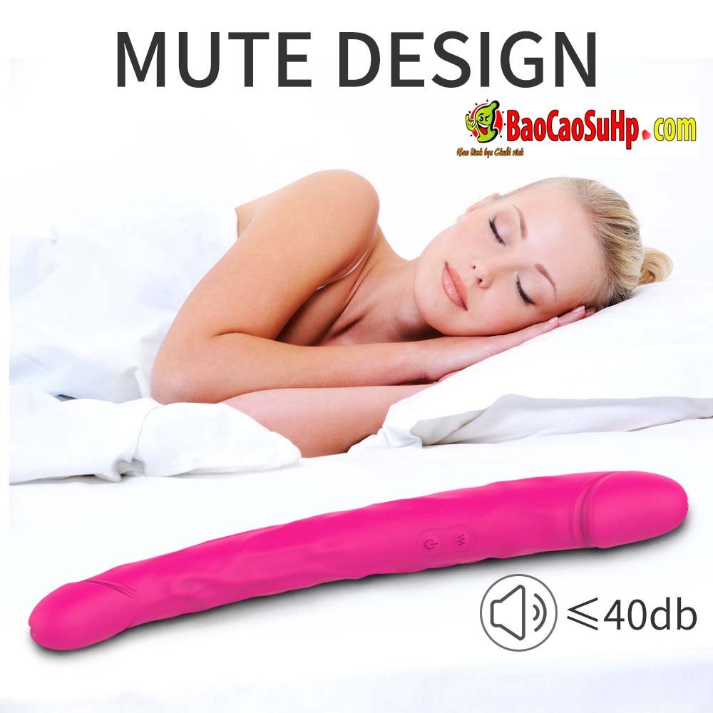 Dương vật silicone 2 đầu Shande S221 Lala rung đa chế độ kích thích