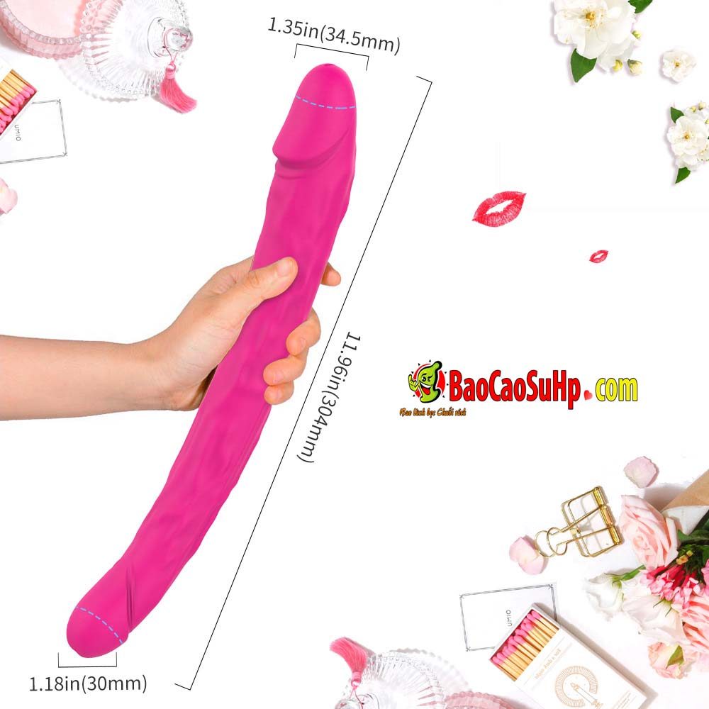 Dương vật silicone 2 đầu Shande S221 Lala rung đa chế độ kích thích