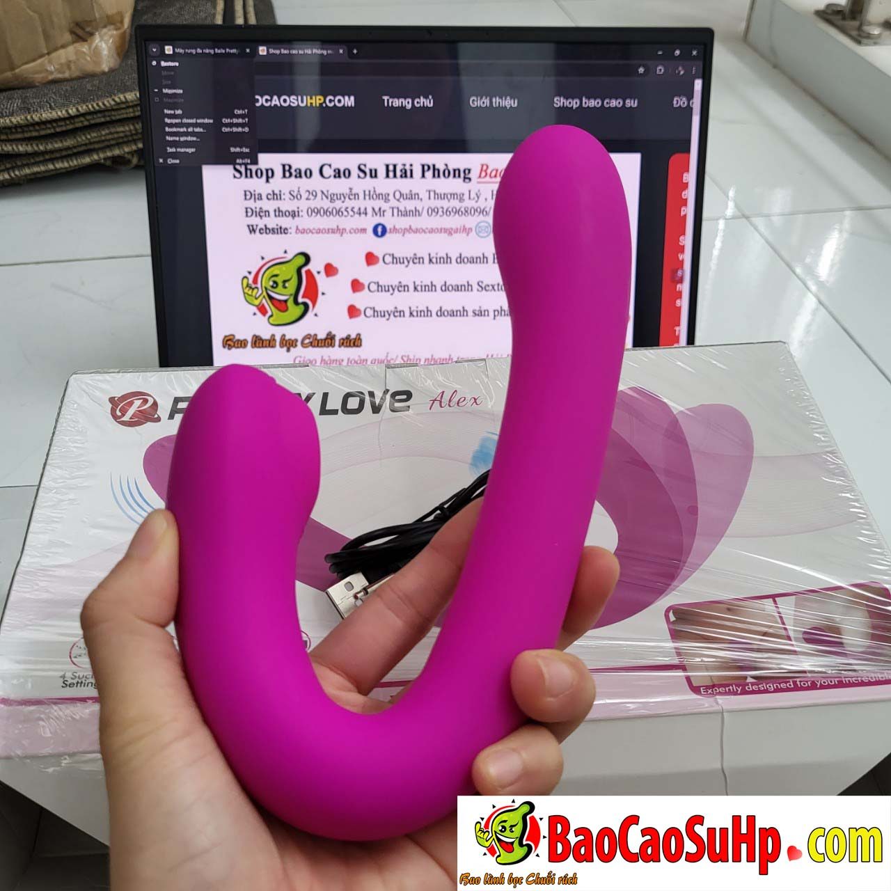 May rung da nang Baile Prettylove Patilla Alex cong hut va rung 2 - Máy rung đa năng Baile Prettylove Patilla Alex cong hút và rung nhiều chế độ massage cho nữ