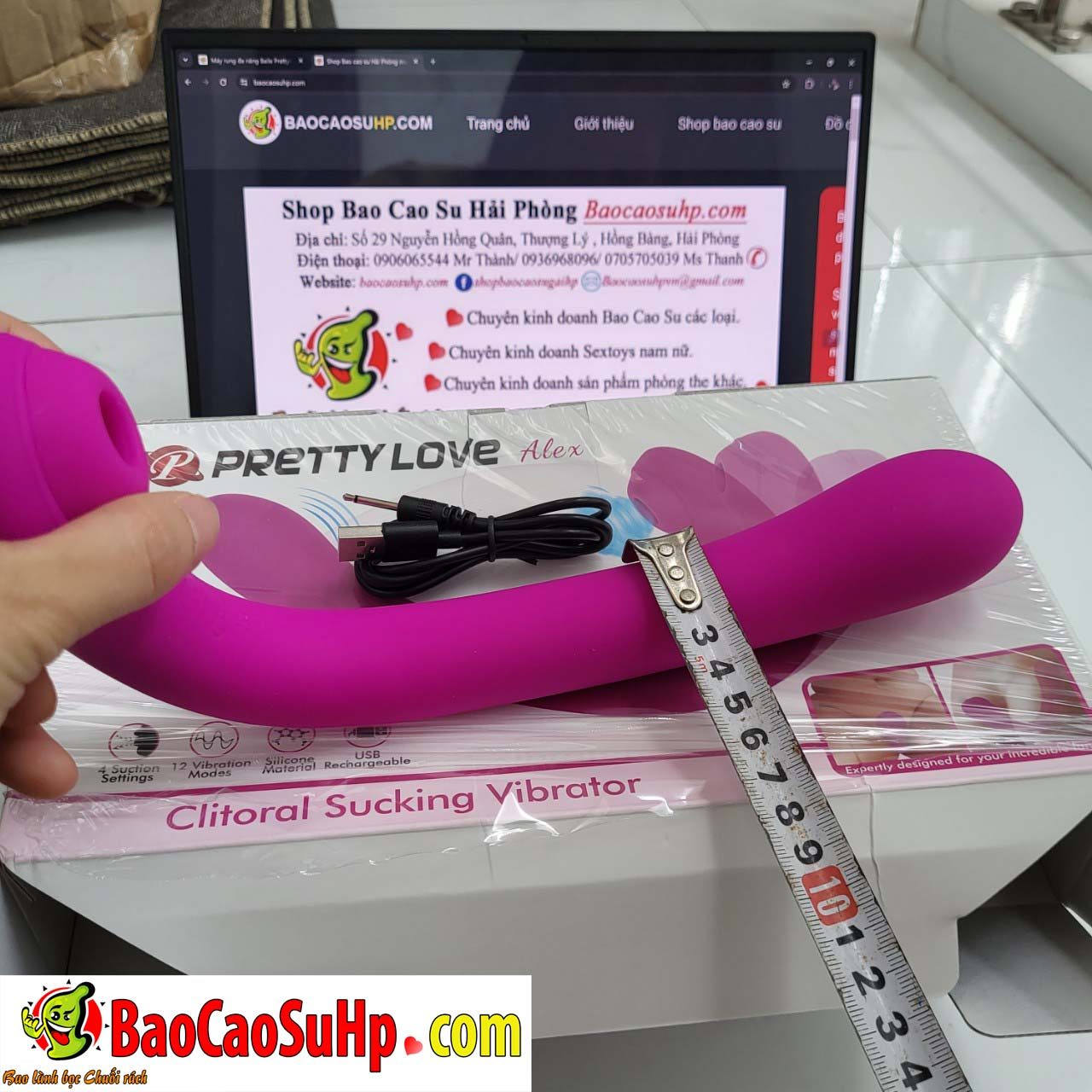 May rung da nang Baile Prettylove Patilla Alex cong hut va rung 5 - Máy rung đa năng Baile Prettylove Patilla Alex cong hút và rung nhiều chế độ massage cho nữ