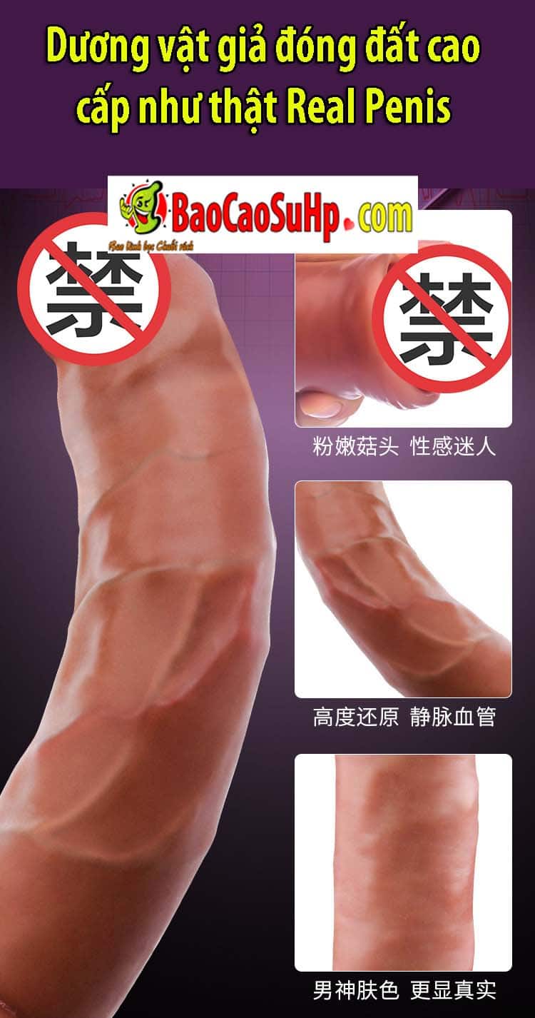 Dương vật giả Real Penis siêu thật cao cấp kích thích cực đỉnh