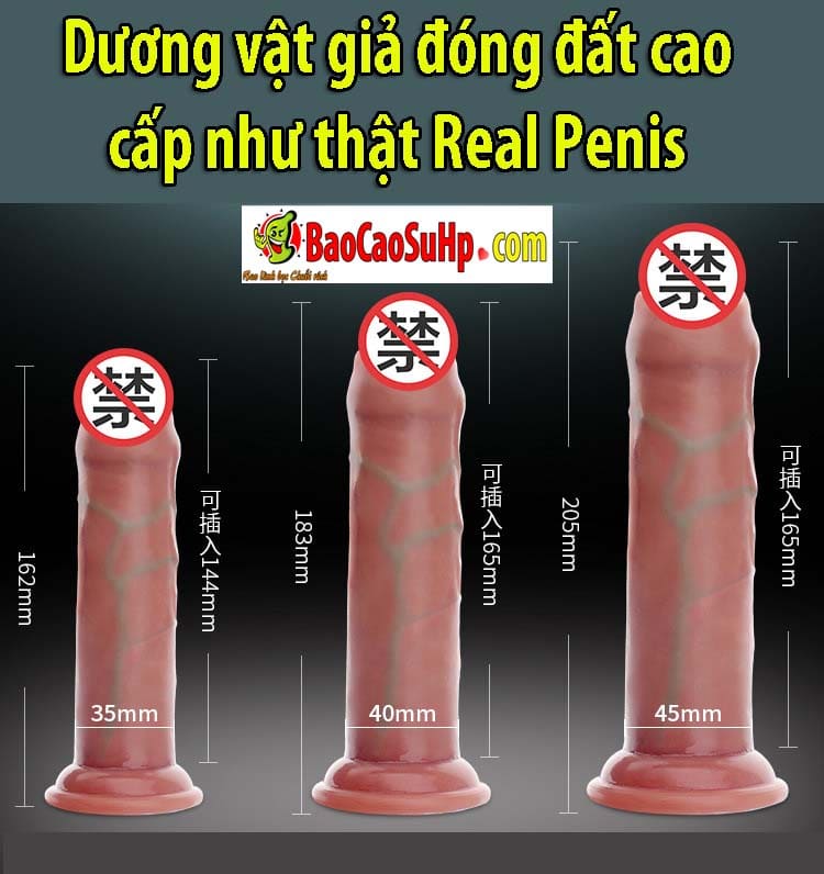 Dương vật giả Real Penis siêu thật cao cấp kích thích cực đỉnh