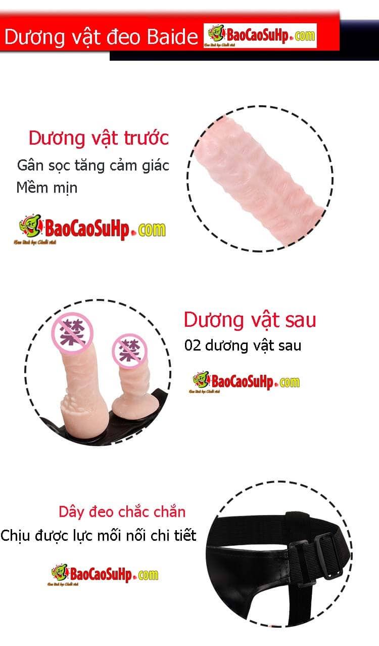 Sextoy 2 Đầu Đeo Baide Kích Thích Đôi Kích Thước Đa Dạng