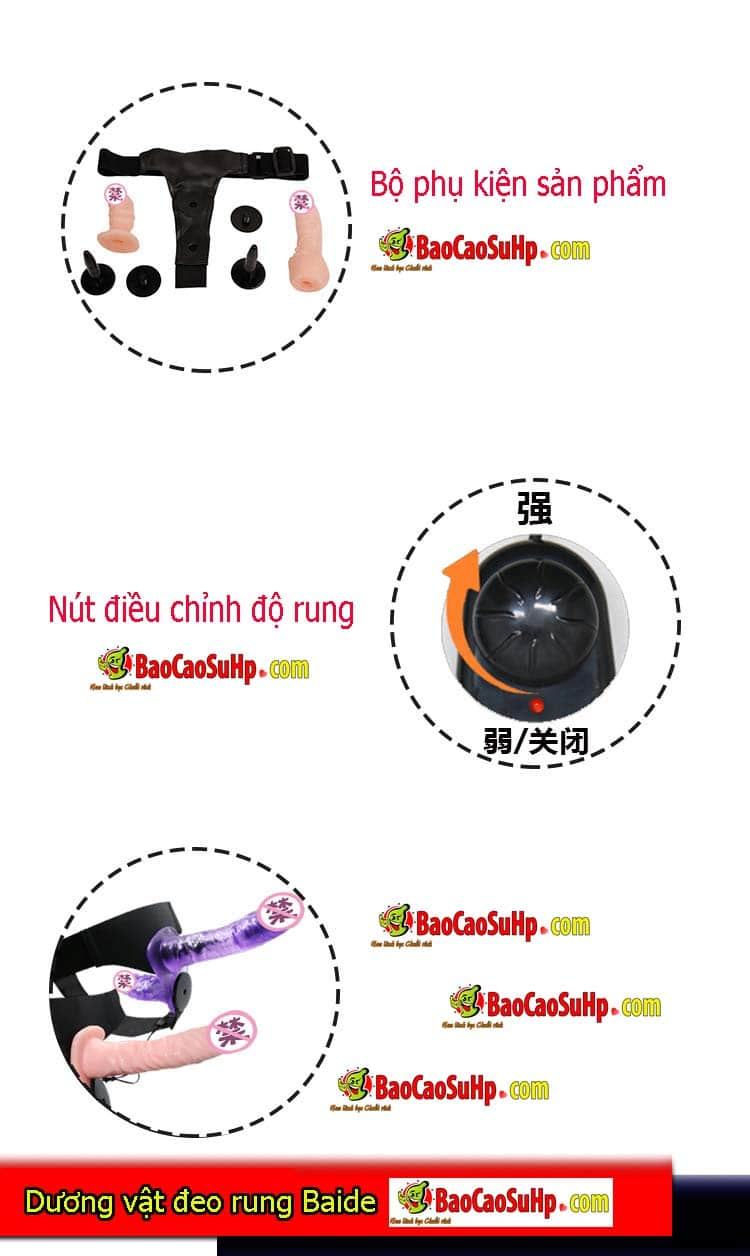 Sextoy 2 Đầu Đeo Baide Kích Thích Đôi Kích Thước Đa Dạng