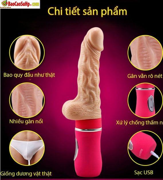 Alighter sextoy dương vật cao cấp mềm mượt rung mạnh tỏa nhiệt