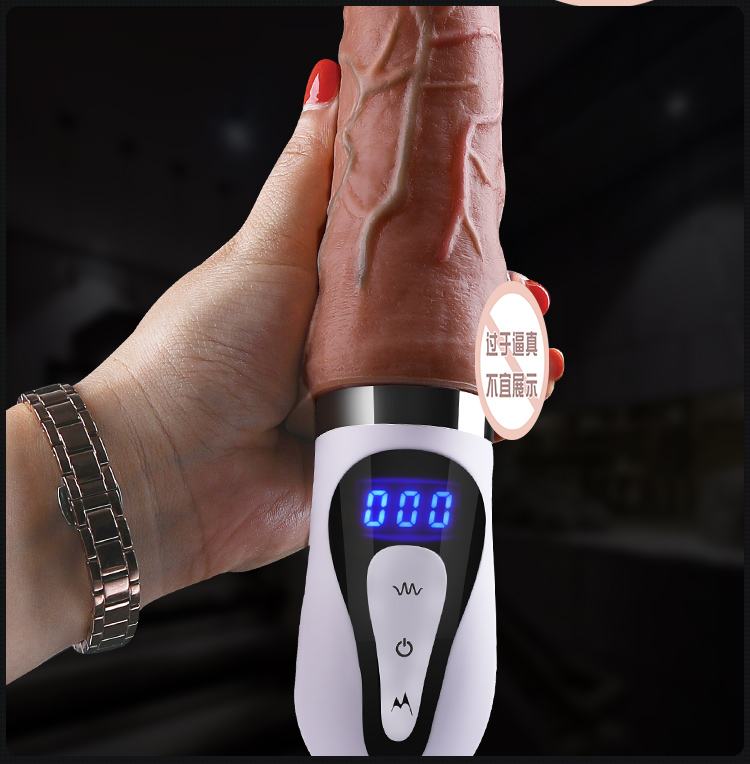 duong vat gia cam tay Mystery Ji Barbier 16 - Dương vật cầm tay rung thụt màn hình LCD Ji Barbier MZ001 mềm mại.