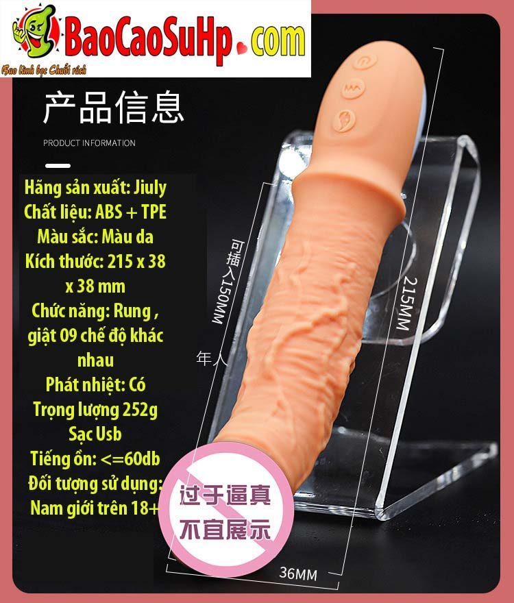 Dương Vật Giả Hugo Pancha Rung Mạnh Kích Thích Điểm G Cực Đỉnh