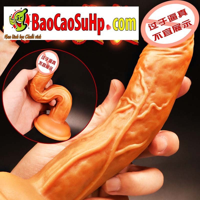 Dương vật giả Jiuai silicon phallus mềm mại chân đế hút mặt phẳng 
