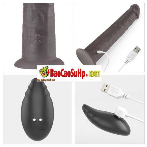 Dương vật giả Lovetoy USA 10” cao cấp Silicon xoay Black nguyên bản