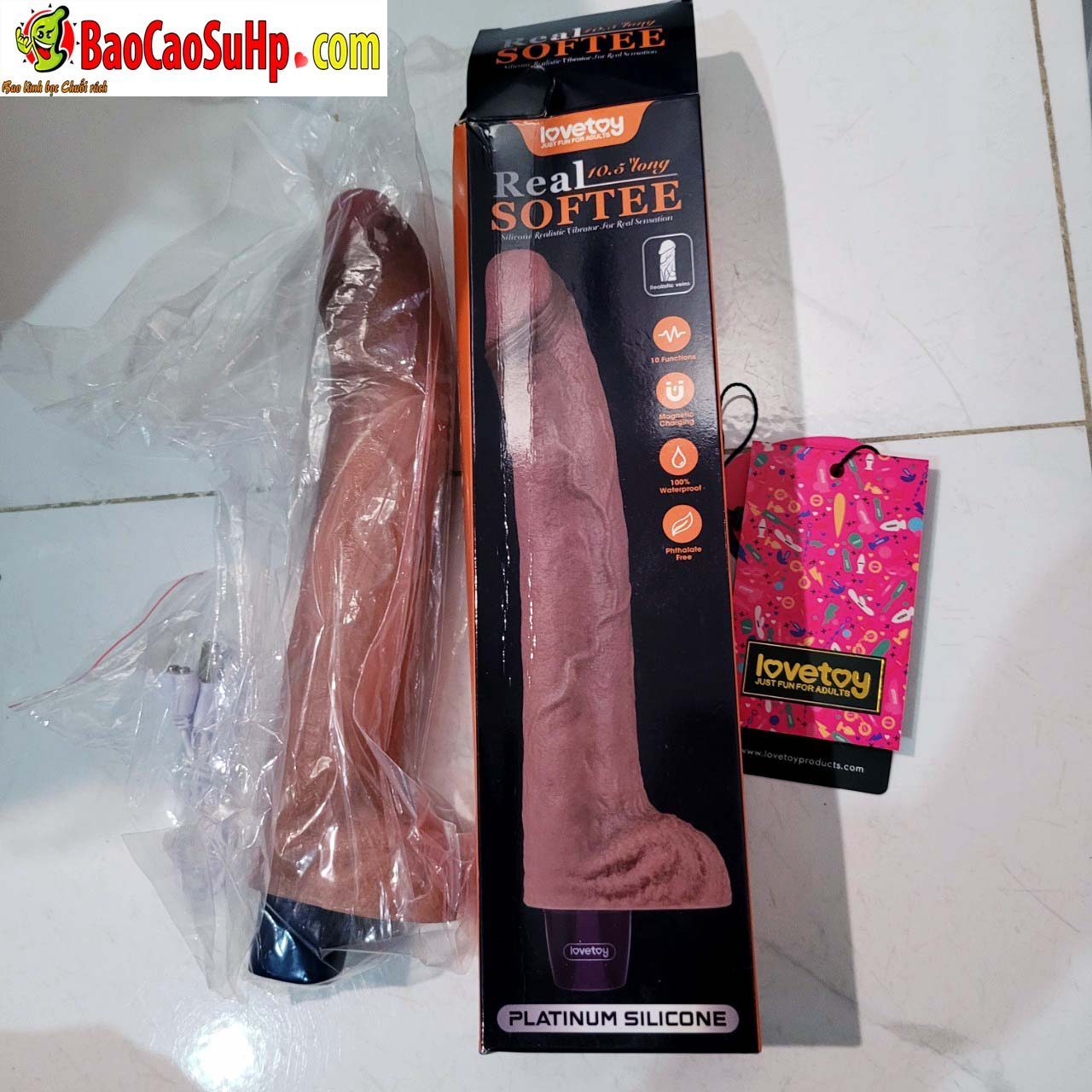 Dương vật giả Lovetoy USA silicon mềm mại rung cực thích sạc lại